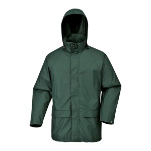 PARKA IMPERMEÁVEL EM PU VERDE S350